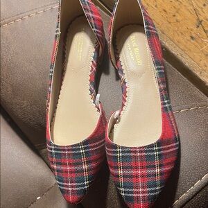 Isaac Mizrahi Tartan Plaid Flats
